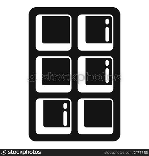 Box ice cube tray icon simple vector. Water container. Maker form. Box ice cube tray icon simple vector. Water container