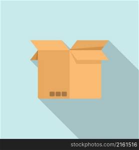 Box icon flat vector. Cardboard delivery. Carton package. Box icon flat vector. Cardboard delivery