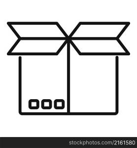 Box icon outline vector. Cardboard delivery. Carton package. Box icon outline vector. Cardboard delivery