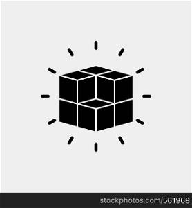 box, labyrinth, puzzle, solution, cube Glyph Icon. Vector isolated illustration. Vector EPS10 Abstract Template background