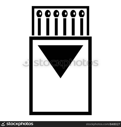 Box matches icon. Simple illustration of box matches vector icon for web design isolated on white background. Box matches icon, simple style