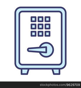 Box money safe icon vector on trendy design