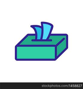 box of dry wipes icon vector. box of dry wipes sign. color symbol illustration. box of dry wipes icon vector outline illustration