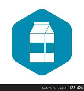 Box of milk icon in simple style isolated vector illustration. Box of milk icon, simple style