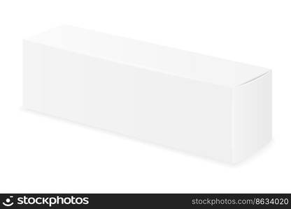 box packaging of toothpaste empty template for design stock vector illustration isolated on white background