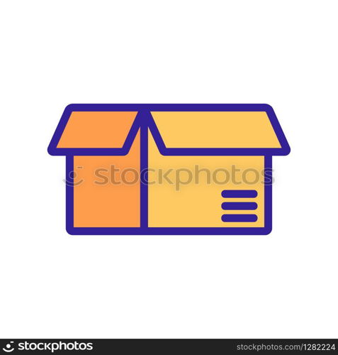 Box parcel icon vector. Thin line sign. Isolated contour symbol illustration. Box parcel icon vector. Isolated contour symbol illustration