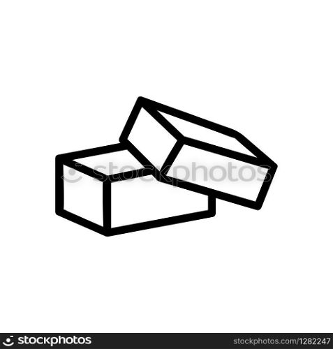 Box parcel icon vector. Thin line sign. Isolated contour symbol illustration. Box parcel icon vector. Isolated contour symbol illustration