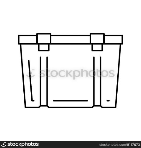 box plastic line icon vector. box plastic sign. isolated contour symbol black illustration. box plastic line icon vector illustration