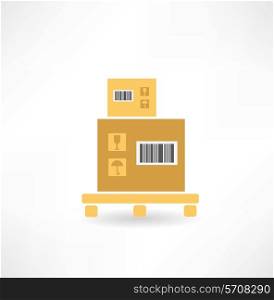 box to carry things. Flat modern style vector design