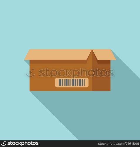 Box tool icon flat vector. Carton box. Delivery package. Box tool icon flat vector. Carton box