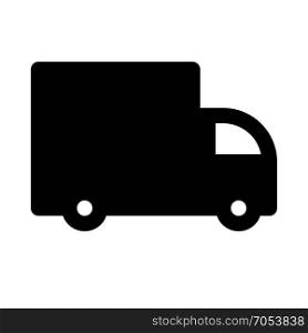 box truck icon on isolated background