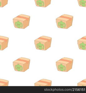 Box with donation clothes pattern seamless background texture repeat wallpaper geometric vector. Box with donation clothes pattern seamless vector