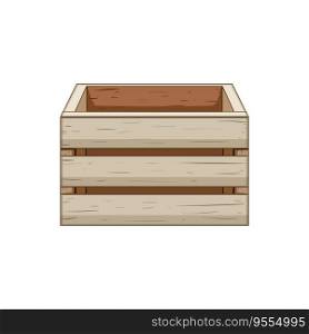 box wooden crate cartoon. fruit empty, case pallet, timber container box wooden crate sign. isolated symbol vector illustration. box wooden crate cartoon vector illustration