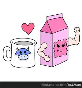 boxed milk and a cup of nutritious glass increase the body immune