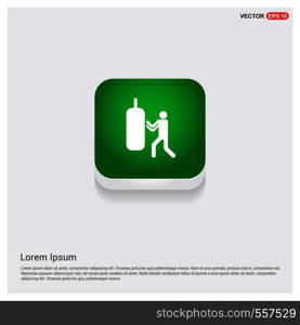 Boxer IconGreen Web Button - Free vector icon