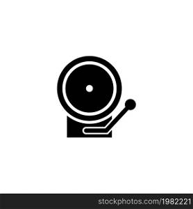 Boxing Bell. Flat Vector Icon. Simple black symbol on white background. Boxing Bell Flat Vector Icon