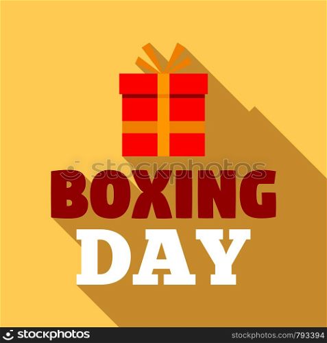 Boxing day logo set. Flat set of boxing day vector logo for web design. Boxing day logo set, flat style