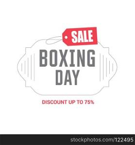 Boxing day sale card with elegent design vector