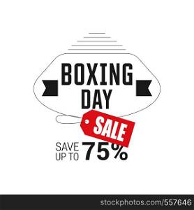 Boxing day sale card with elegent design vector