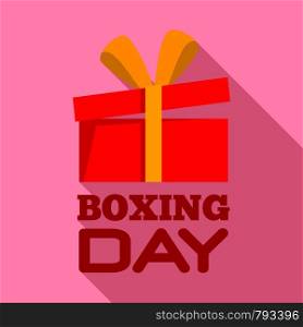 Boxing day sale logo set. Flat set of boxing day sale vector logo for web design. Boxing day sale logo set, flat style