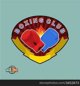 Boxing emblem. Logo boxing Club. Boxing gloves