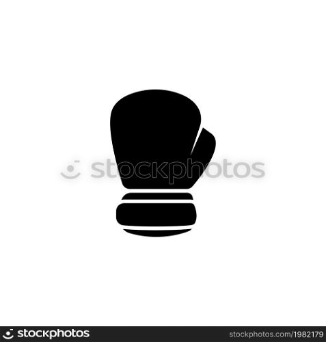 Boxing Glove. Flat Vector Icon. Simple black symbol on white background. Boxing Glove Flat Vector Icon