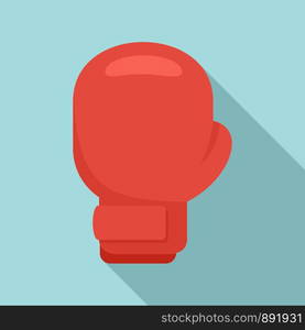 Boxing glove icon. Flat illustration of boxing glove vector icon for web design. Boxing glove icon, flat style