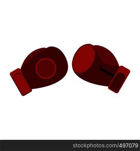 Boxing gloves flat icon isolated on white background. Boxing gloves flat icon