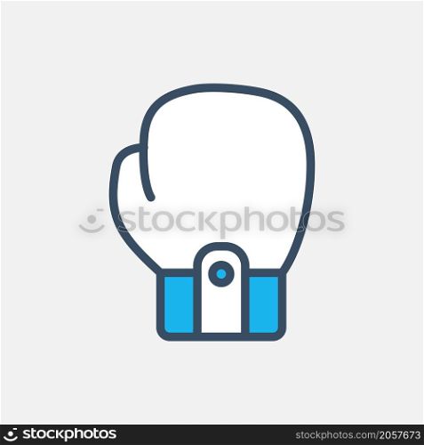 boxing gloves icon flat color