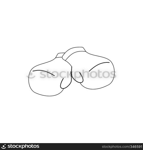 Boxing gloves icon in isometric 3d style isolated on white background. Boxing icon, isometric 3d style
