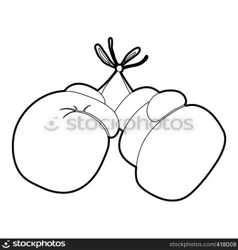 Boxing gloves icon. Outline illustration of boxing gloves vector icon for web. Boxing gloves icon, outline style