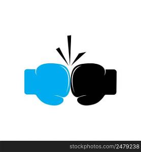 Boxing gloves icon template vector design