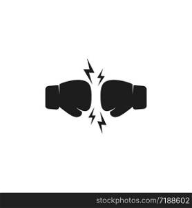 boxing gloves logo vector icon illustration design