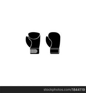 Boxing gloves sport element vector illustration flat design.