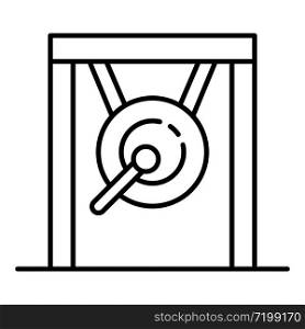 Boxing gong icon. Outline boxing gong vector icon for web design isolated on white background. Boxing gong icon, outline style