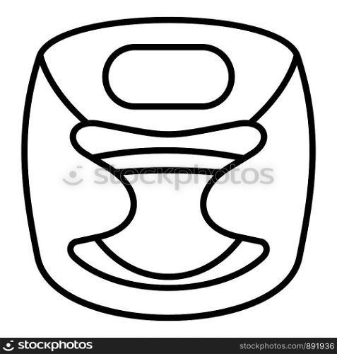 Boxing helmet icon. Outline boxing helmet vector icon for web design isolated on white background. Boxing helmet icon, outline style