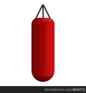 Boxing punch bag icon. Cartoon of boxing punch bag vector icon for web design isolated on white background. Boxing punch bag icon, cartoon style