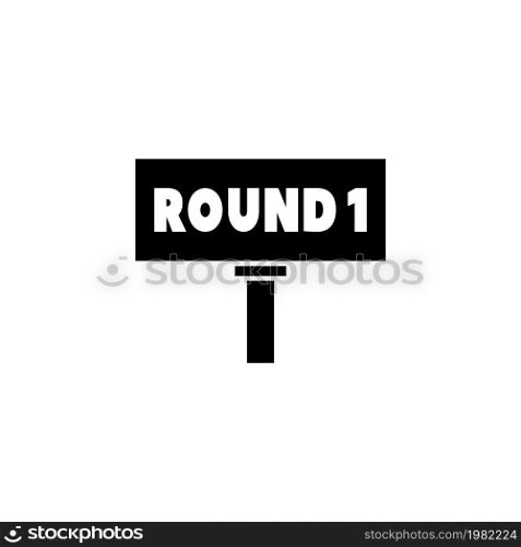 Boxing Ring Board. Flat Vector Icon. Simple black symbol on white background. Boxing Ring Board Flat Vector Icon