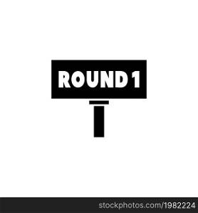 Boxing Ring Board. Flat Vector Icon. Simple black symbol on white background. Boxing Ring Board Flat Vector Icon