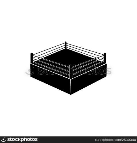 boxing ring icon logo vector design template