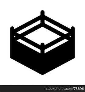 boxing ring, icon on isolated background