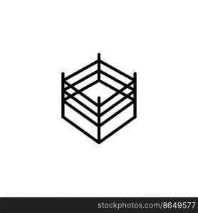 boxing ring icon vector design templates white on background