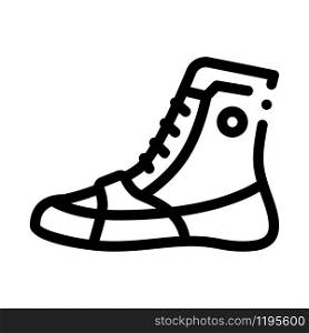 Boxing Shoes Sneakers Icon Vector. Outline Boxing Shoes Sneakers Sign. Isolated Contour Symbol Illustration. Boxing Shoes Sneakers Icon Vector Outline Illustration