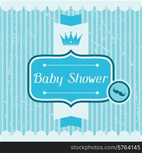 Boy baby shower invitation card.