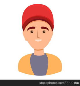 Boy in cap icon. Cartoon of boy in cap vector icon for web design isolated on white background. Boy in cap icon, cartoon style
