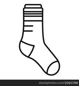 Boy sock icon outline vector. Winter boy sock. Sport collection. Boy sock icon outline vector. Winter boy sock