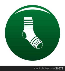 Boy sock icon. Simple illustration of boy sock vector icon for any design green. Boy sock icon vector green