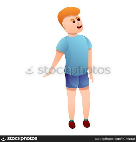 Boy tourist icon. Cartoon of boy tourist vector icon for web design isolated on white background. Boy tourist icon, cartoon style
