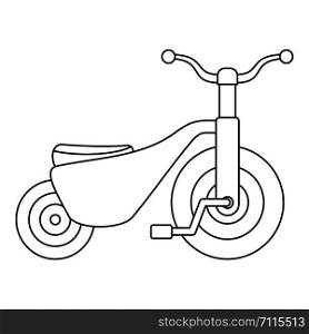 Boy tricycle icon. Outline boy tricycle vector icon for web design isolated on white background. Boy tricycle icon, outline style