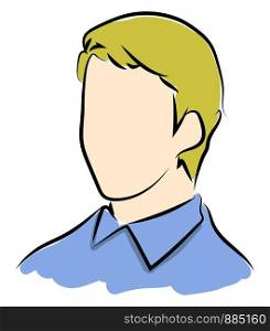 Boy wearing a polo shirt, illustration, vector on white background.